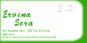 ervina sera business card